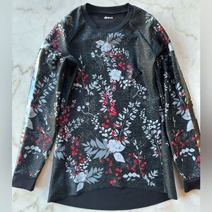 Ultracor Black Floral Sweatshirt | Ultracor long sleeve performance top